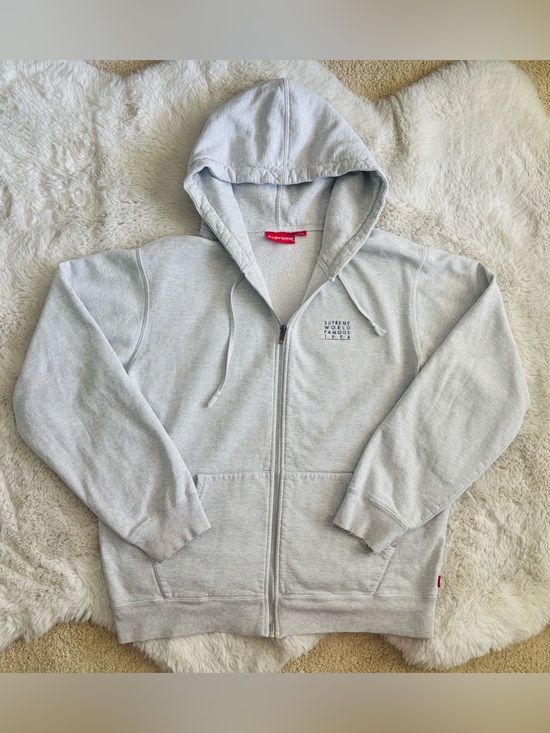 Supreme Other - Supreme Small Box Zip Up Grey Gray Sweat Shirt Hoodie Size: Large